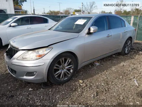 KMHGC4DF4BU113789 — 2011 Hyundai Genesis, Передняя часть, фото до ремонта