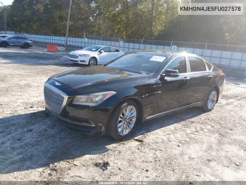 KMHGN4JE5FU027578 — 2015 Hyundai Genesis, фото 3 с аукциона IAAI, Справа сзади