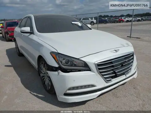 KMHGN4JF6FU091766 — 2015 Hyundai Genesis, Передняя часть, фото до ремонта