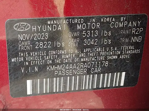 2024 Hyundai Ioniq 6 Se VIN KMHM24AA2RA071178 фото 9
