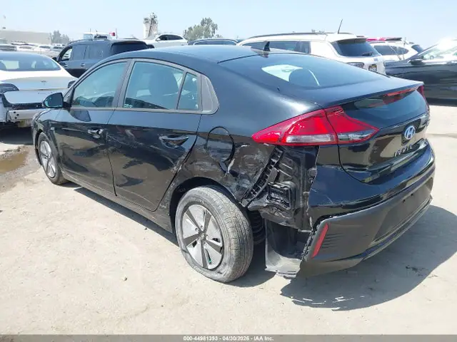 KMHC65LC4KU123791 — 2019 Hyundai Ioniq Hybrid Blue, фото 3 с аукциона IAAI 14.10.2026, Задняя часть слева
