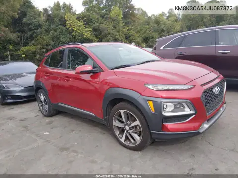 KM8K3CA54JU087872 — 2018 Hyundai Kona, Сзади слева, фото до ремонта