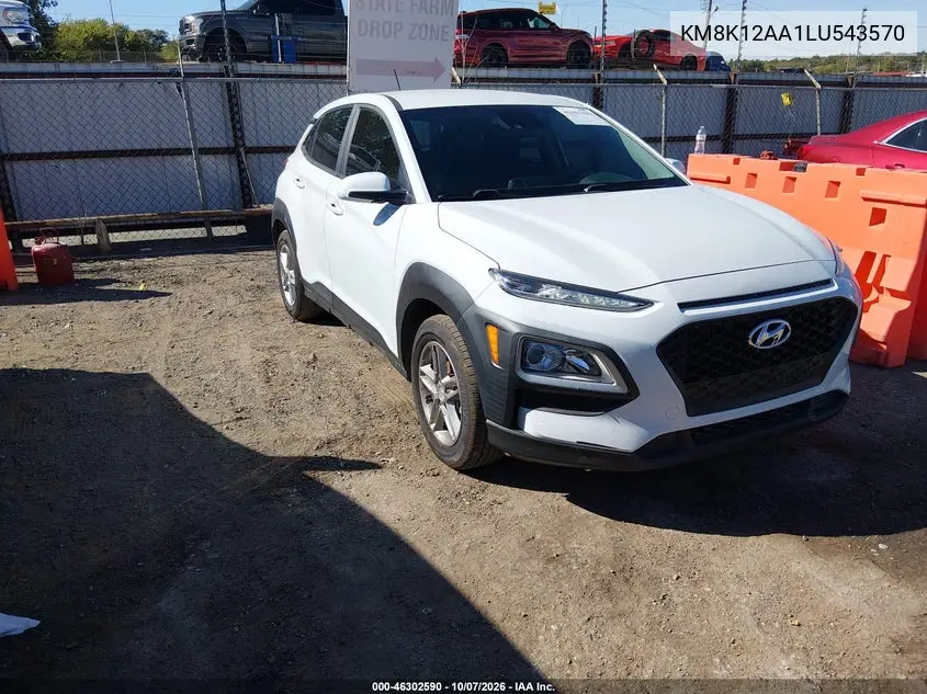 2020 Hyundai Kona Se VIN KM8K12AA1LU543570 фото 2