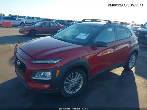 KM8K22AA7LU577011 — 2020 Hyundai Kona, фото 3 с аукциона IAAI, Передняя часть справа