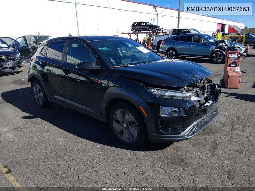 KM8K33AGXLU067663 Hyundai Kona 2020 — повреждение Передняя часть, фото до ремонта