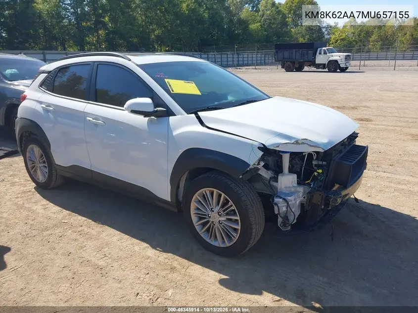 KM8K62AA7MU657155 — 2021 Hyundai Kona, фото 2 с аукциона IAAI, Передняя часть