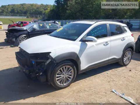 KM8K62AA7MU657155 — 2021 Hyundai Kona, фото 3 с аукциона IAAI, Передняя часть