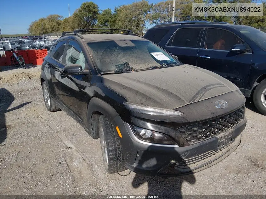 2022 Hyundai Kona Sel VIN KM8K3CABXNU894022 фото 1