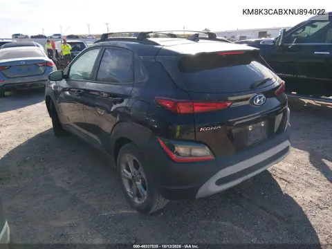 2022 Hyundai Kona Sel VIN KM8K3CABXNU894022 фото 3