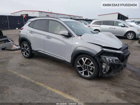 KM8K53A31PU020454 — 2023 Hyundai Kona, Передняя часть, фото до ремонта