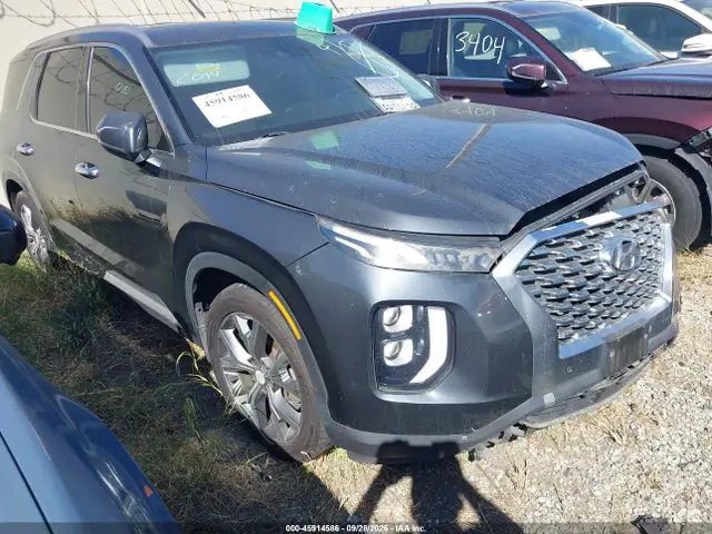 KM8R34HE5LU101629 — 2020 Hyundai Palisade SEL, Передняя часть слева (Left Front), фото до ремонта