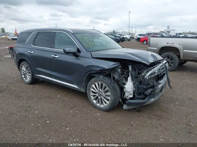 KM8R5DHEXLU107694 — 2020 Hyundai Palisade Ultimate, Передняя часть (Front), фото до ремонта