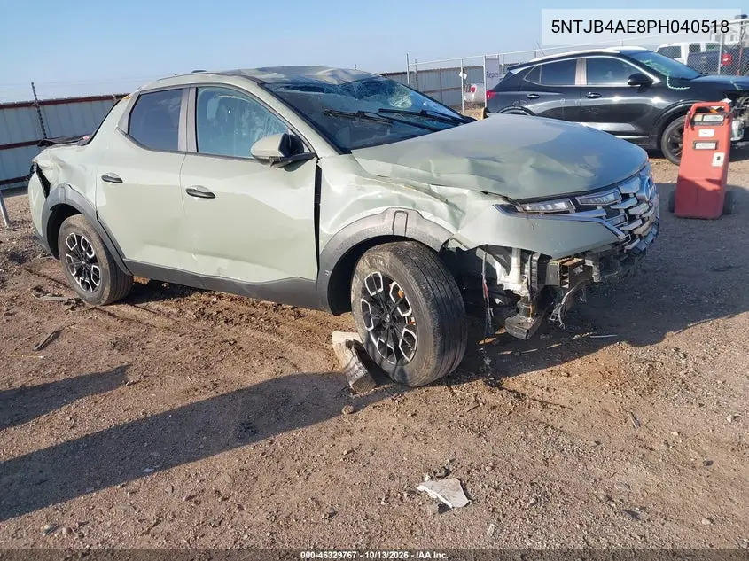 5NTJB4AE8PH040518 Hyundai Santa CRUZ 2023 — повреждение Возвращение во владение, фото до ремонта