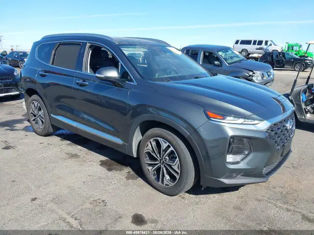 5NMS5CAA5KH078229 — 2019 Hyundai Santa Fe Limited 2.0T, Задняя часть (Rear), фото до ремонта
