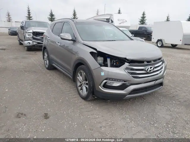 5NMZUDLA1JH093748 Hyundai Santa Fe Sport 2.0T Limited 2018 — повреждение Передняя часть, фото до ремонта
