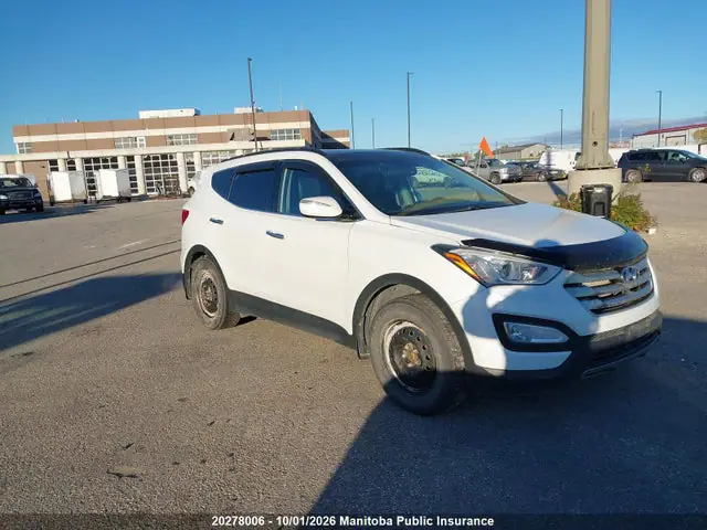 5XYZUDLA6GG376634 — 2016 Hyundai Santa Fe Sport 2.0T SE, Град (Hail), фото до ремонта