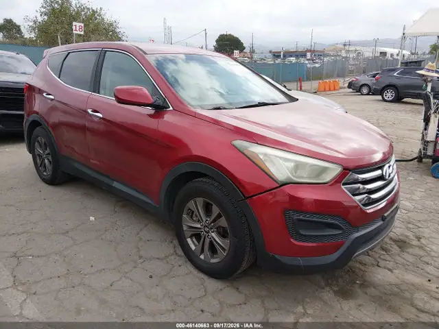 5XYZT3LB4GG318527 — 2016 Hyundai Santa Fe Sport 2.4L, Передняя часть слева (Left Front), фото до ремонта