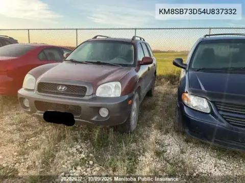 2004 Hyundai Santa Fe Gls VIN KM8SB73D54U837332 фото 2