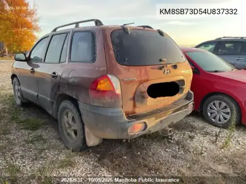 2004 Hyundai Santa Fe Gls VIN KM8SB73D54U837332 фото 3