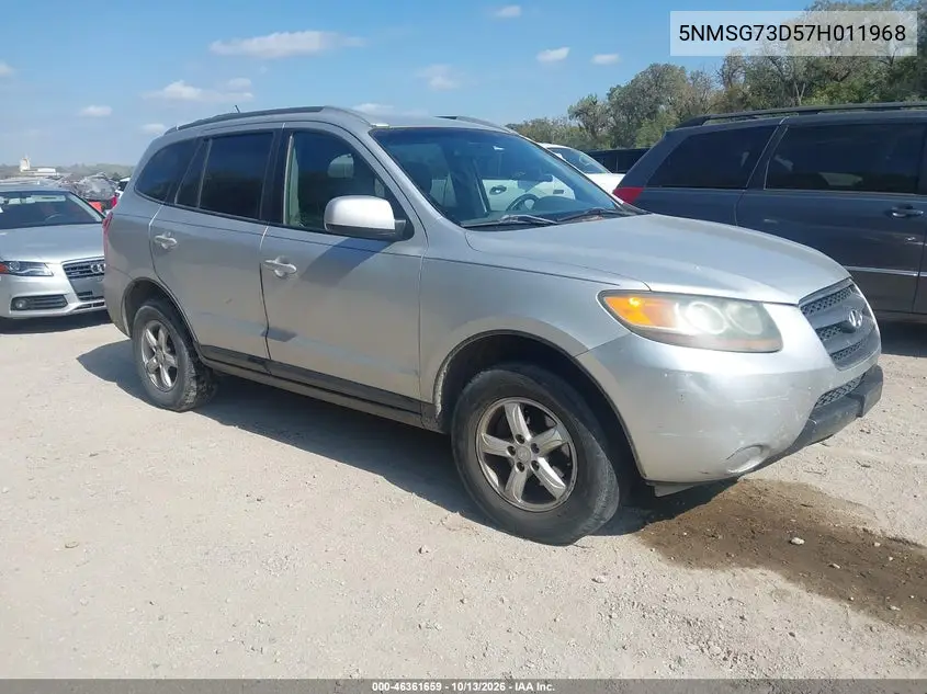 5NMSG73D57H011968 — 2007 Hyundai Santa FE, фото 2 с аукциона IAAI, Естественный износ