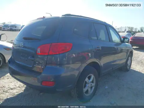 2008 Hyundai Santa Fe Gls VIN 5NMSG13D58H192133 фото 5