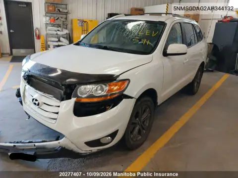 2010 Hyundai Santa Fe Gl VIN 5NMSGDAG2AH344132 фото 2