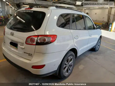 2010 Hyundai Santa Fe Gl VIN 5NMSGDAG2AH344132 фото 3