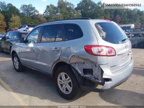 2010 Hyundai Santa Fe Gls VIN 5NMSGDAB3AH368962 фото 4
