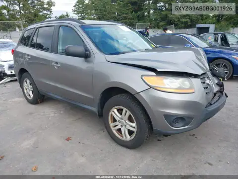 5XYZG3AB0BG001926 — 2011 Hyundai Santa FE, Передняя часть, фото до ремонта