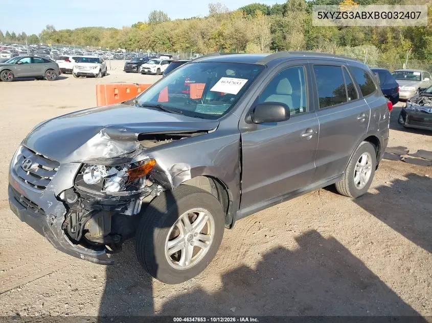 2011 Hyundai Santa Fe Gls VIN 5XYZG3ABXBG032407 фото 3