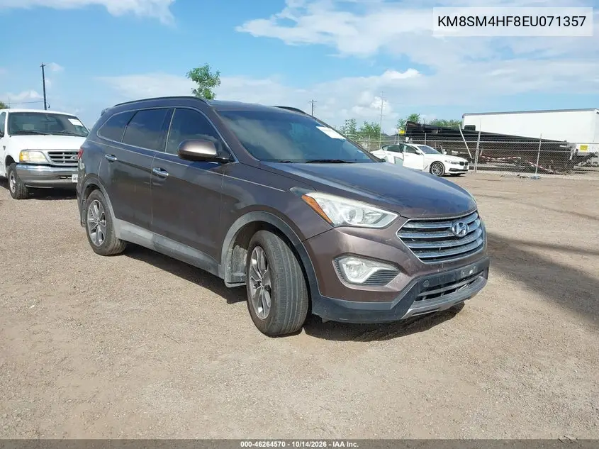 KM8SM4HF8EU071357 Hyundai Santa FE 2014 — повреждение Левый бок, фото до ремонта