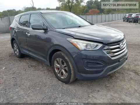 5XYZTDLB9GG378938 — 2016 Hyundai Santa FE, Естественный износ, фото до ремонта