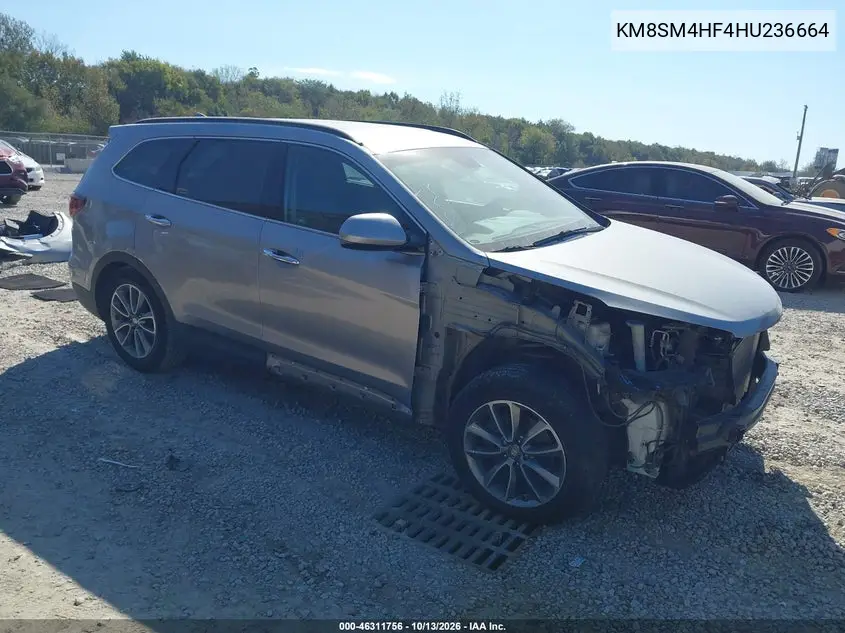 2017 Hyundai Santa Fe Se VIN KM8SM4HF4HU236664 фото 2