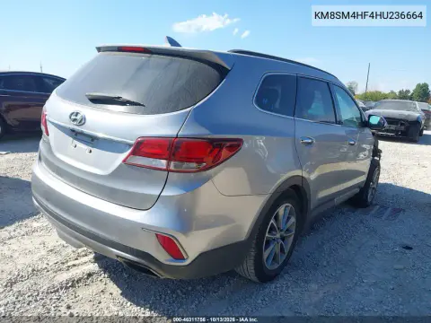 2017 Hyundai Santa Fe Se VIN KM8SM4HF4HU236664 фото 5