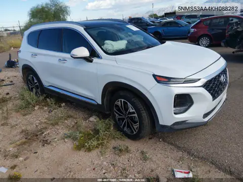 5NMS53AA4KH088282 — 2019 Hyundai Santa FE, Передний левый, фото до ремонта