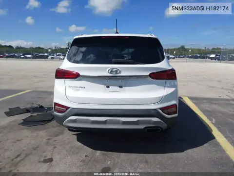5NMS23AD5LH182174 — 2020 Hyundai Santa FE, Передняя часть, фото до ремонта