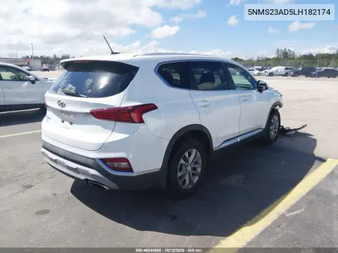2020 Hyundai Santa Fe Se VIN 5NMS23AD5LH182174 фото 5