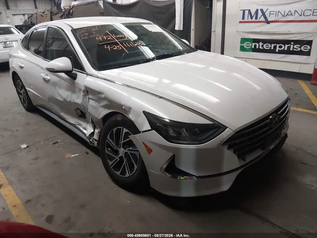 2022 Hyundai Sonata Hybrid Blue VIN KMHL24JJ0NA037178 фото 1