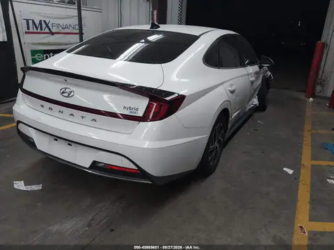 2022 Hyundai Sonata Hybrid Blue VIN KMHL24JJ0NA037178 фото 4
