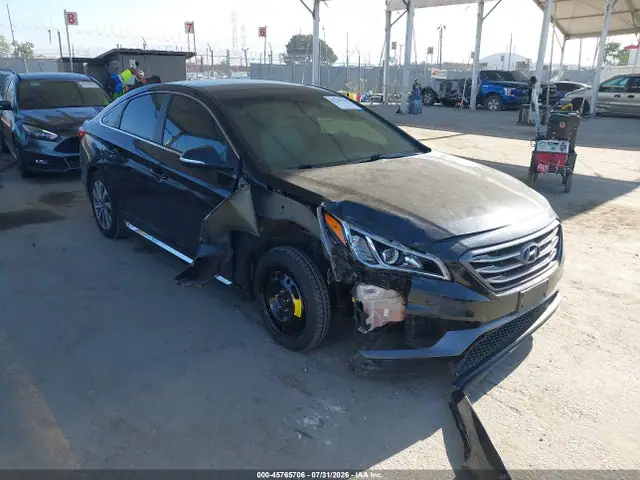 5NPE34AF6FH076261 — 2015 Hyundai Sonata Sport, Передняя часть справа (Right Front), фото до ремонта