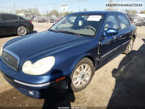 2004 Hyundai Sonata Gls/Lx VIN KMHWF35H44A072694 фото 2