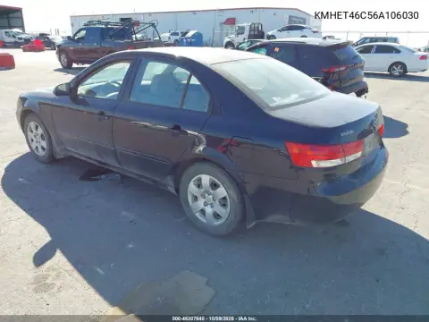 2006 Hyundai Sonata Gl VIN KMHET46C56A106030 фото 3