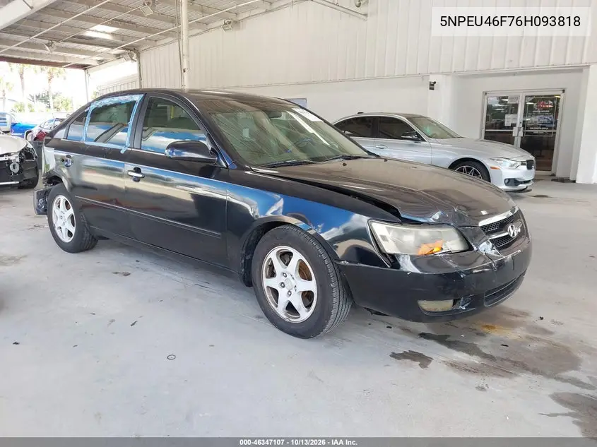 5NPEU46F76H093818 Hyundai Sonata 2006 — повреждение Передняя часть, фото до ремонта