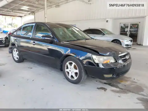 5NPEU46F76H093818 — 2006 Hyundai Sonata, Передняя часть, фото до ремонта