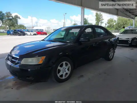 5NPEU46F76H093818 — 2006 Hyundai Sonata, фото 2 с аукциона IAAI, Передняя часть