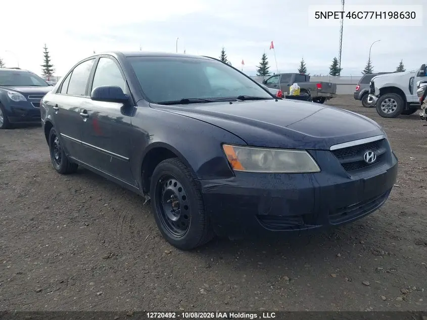 2007 Hyundai Sonata Gls VIN 5NPET46C77H198630 фото 2