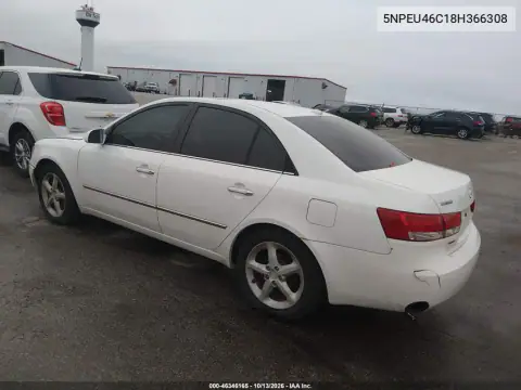 5NPEU46C18H366308 — 2008 Hyundai Sonata, фото 4 с аукциона IAAI, Передняя часть