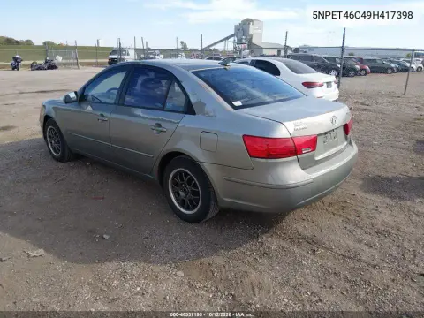 2009 Hyundai Sonata Gls VIN 5NPET46C49H417398 фото 4