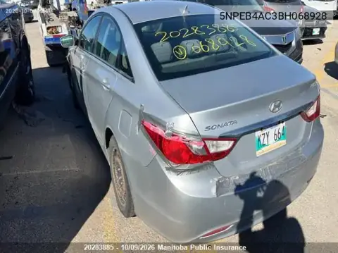 2011 Hyundai Sonata Gls VIN 5NPEB4AC3BH068928 фото 2