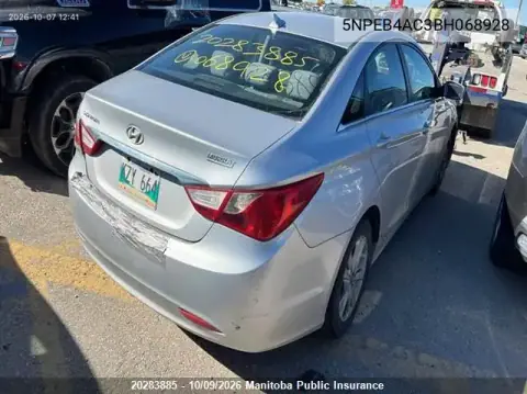 2011 Hyundai Sonata Gls VIN 5NPEB4AC3BH068928 фото 3